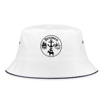 Bremen - Bucket Hat - Weiß/Navy - Vorne