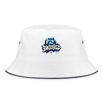 Mein Bielefeld - Bucket Hat - Weiß/Navy - Vorne