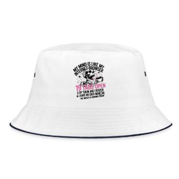 19 Tabs Open my brain like internet browser - Bucket Hat - white/navy - Front