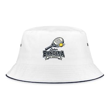 Lieber Bandeja Als Auszeit - Bucket Hat - Weiß/Navy - Vorne