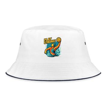 Power Water Polo - Bucket Hat - Weiß/Navy - Vorne