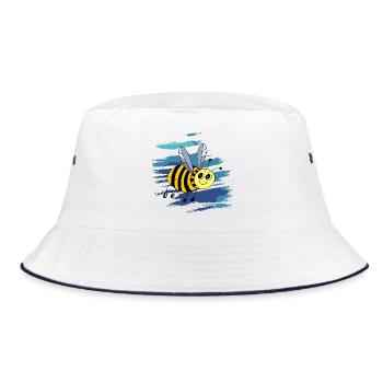 Insekt - Bucket Hat - Weiß/Navy - Vorne