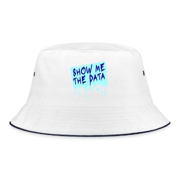 Show Me The Data Funny Nerd Analyst Sarcastic - Bucket Hat - white/navy - Front