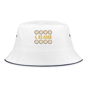 SCHULKIND 4. Klasse Volleyball - Bucket Hat - Weiß/Navy - Vorne