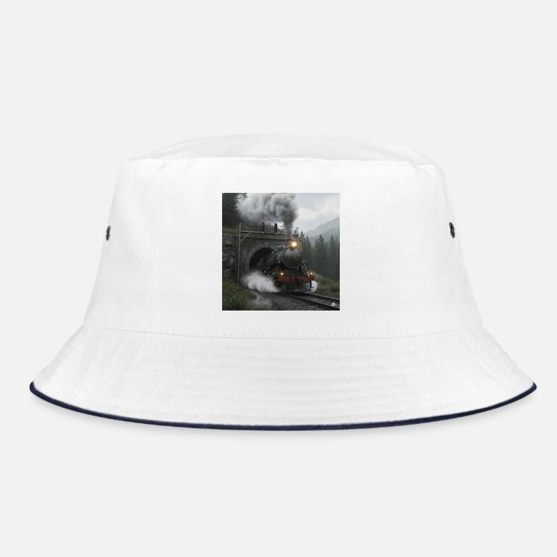 Dampfzug durch den Wald am Tunnel Bucket Hat