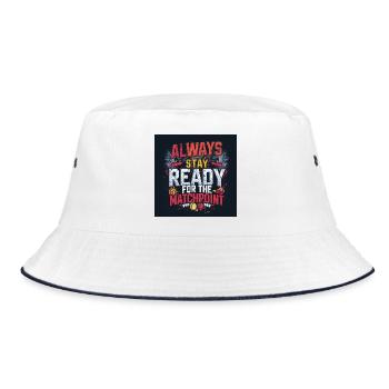Always ready for the decisive moment - Bucket Hat - white/navy - Front