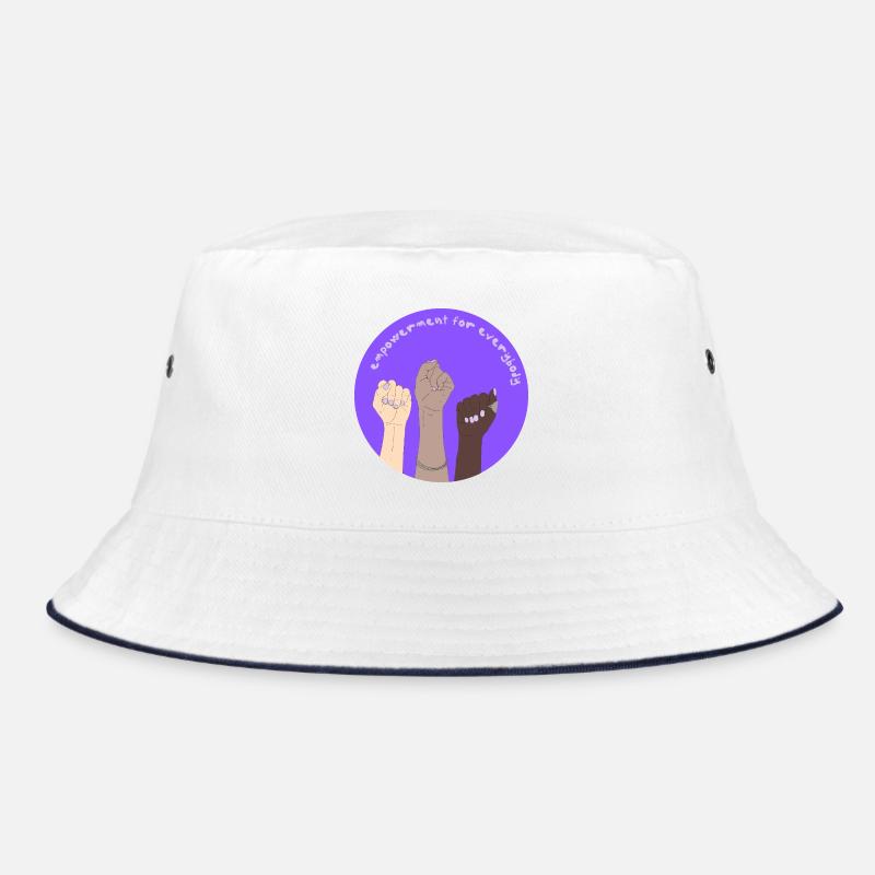 empowerment for everybody - Bucket Hat - Weiß/Navy