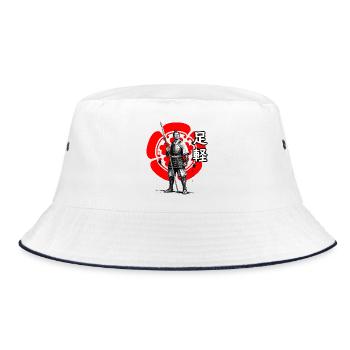 Ashigaru des Oda-Clans, Sengoku-Zeit - Bucket Hat - Weiß/Navy - Vorne