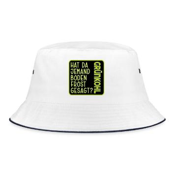 BODENFROST WINTER - GRÜNKOHL - Bucket Hat - Weiß/Navy - Vorne