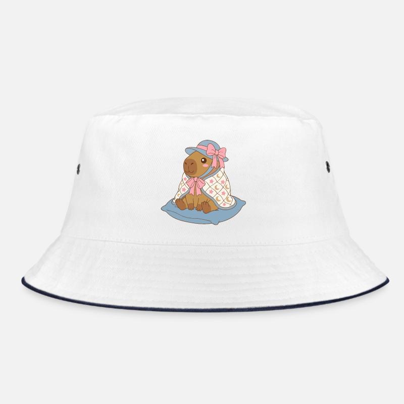 Moonstar Capybara Vintage-Schleife – Gemütliches Kleinkindgeschenk Bucket Hat