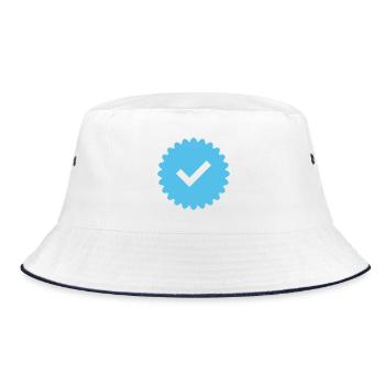 Blue Tick Badge - Bob - blanc/marine - Devant