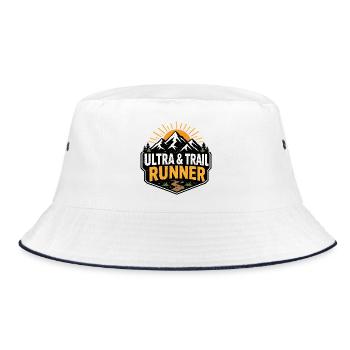 Ultra and Trail Runner - Bucket Hat - white/navy - Front