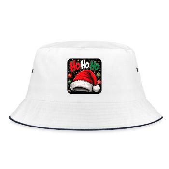 Style Père Noël HoHoHo - Bob - blanc/marine - Devant