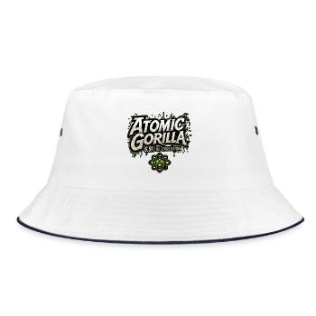Atomic Gorilla Re-Evolution - Bucket Hat - white/navy - Front