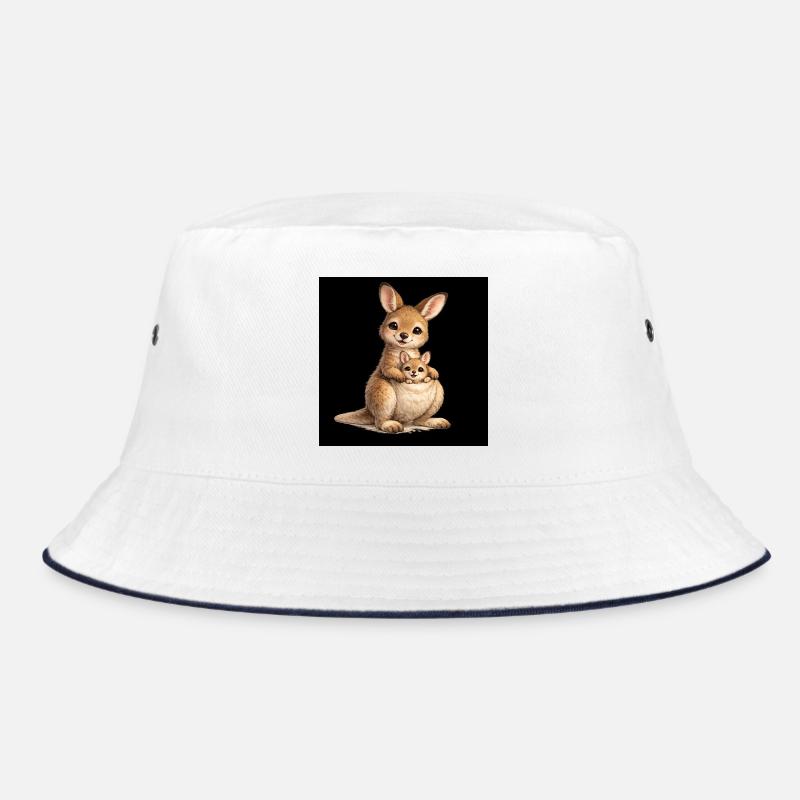 Mutter Känguru mit ihrem Baby Bucket Hat