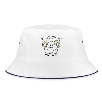 Widderenergie - Bucket Hat - Weiß/Navy - Vorne