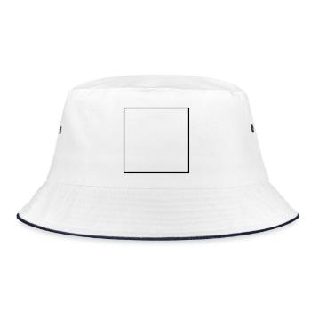 Square Empty - Bucket Hat - white/navy - Front