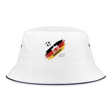 Germany Football Germany Soccer Fan Jersey - Bucket Hat - white/navy - Front