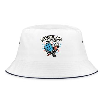 Pickleball Prosecco Fusion - Bucket Hat - white/navy - Front