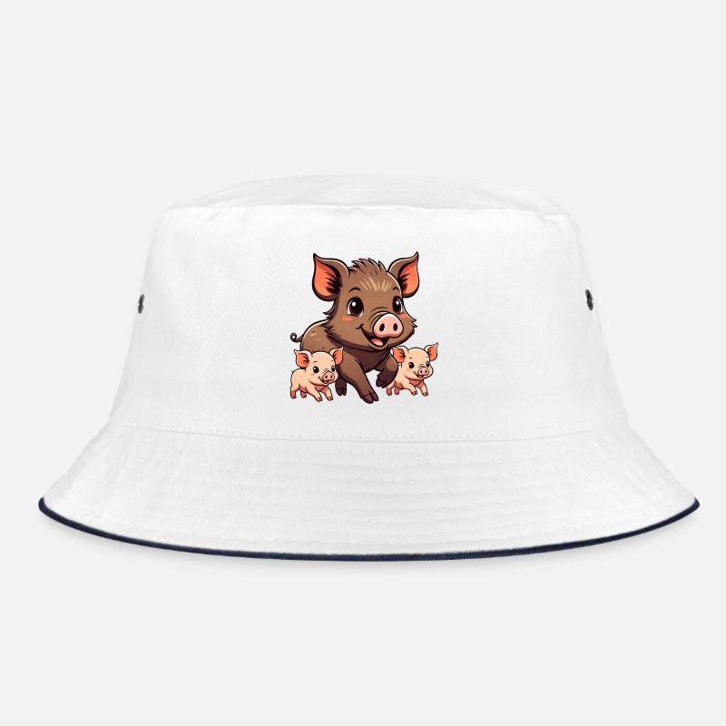 Wildschwein mit Ferkeln Bucket Hat