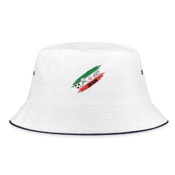 Iran Football Maillot Supporter Iran Soccer Foot - Bob - blanc/marine - Devant