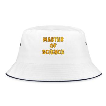 Abschluss Master of Science - Bucket Hat - Weiß/Navy - Vorne
