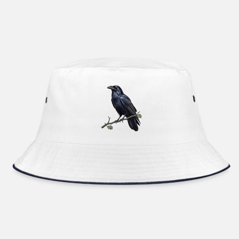 Common Raven - Corvus corax - Dark Academia Bucket Hat