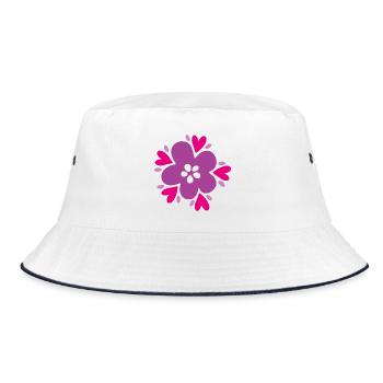 Yoga Fleur de fleur Violette Mandala Décoration de cœur Amour - Bob - blanc/marine - Devant