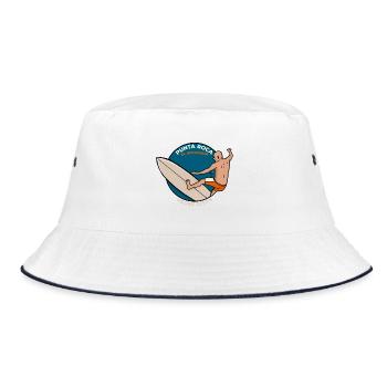Punta Roca El Salvador Surf City Tropical - Bucket Hat - white/navy - Front