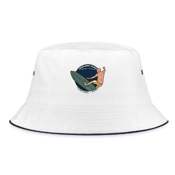 Vintage Margaret River Western Australia Surf - Bucket Hat - white/navy - Front