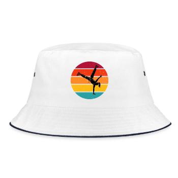 Breakdance Gift Idea for a Hip-Hop Dancer - Bucket Hat - white/navy - Front