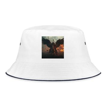 Dark Hussar Winged Warrior - Dark Fantasy - Bucket Hat - white/navy - Front