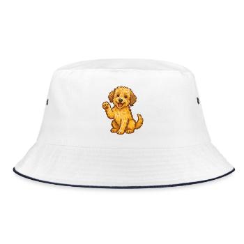 Doodle Goldendoodle - Chiot câlin - Bob - blanc/marine - Devant