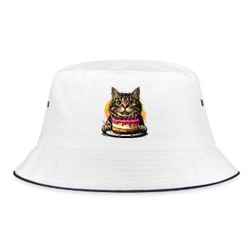 Fête du gâteau d’anniversaire du chat - Bob - blanc/marine - Devant