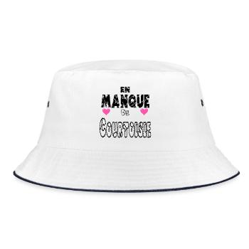 Lacking Courtesy - Bucket Hat - white/navy - Front