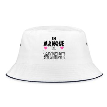 In Need of Romanticism - Bucket Hat - white/navy - Front