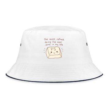 Most Refresh Thing F5 Key Tech Pun - Bucket Hat - white/navy - Front