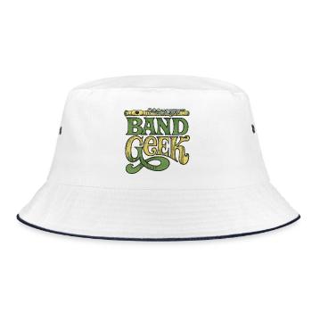 Band Geek Vintage Logo - Bucket Hat - white/navy - Front