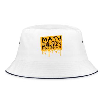 Math The Only Subject That Counts Nerd Mathe Logo - Bucket Hat - white/navy - Front