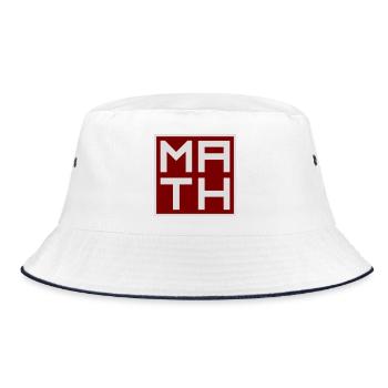 Math The Only Subject That Counts Nerd Mathe Logo - Bucket Hat - white/navy - Front