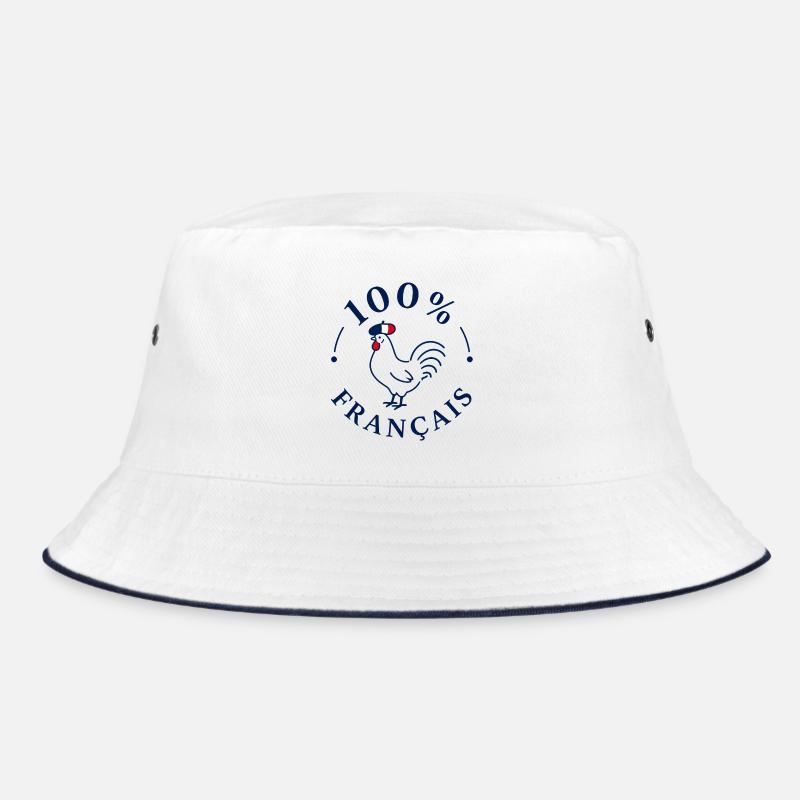 Coq 100% Français avec béret drapeau Bob