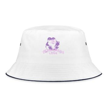 Gothic Love Compass Graphic - Bucket Hat - white/navy - Front