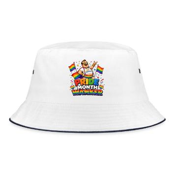 Mois de la fierté : design arc-en-ciel drôle - Bob - blanc/marine - Devant