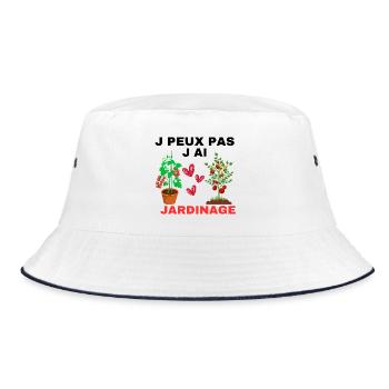 J peux pas j ai Jardinage - Bob - blanc/marine - Devant
