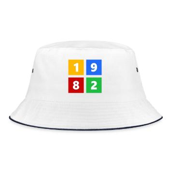 1982 - Bucket Hat - white/navy - Front