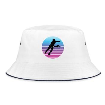 Pickleballer gift idea for pickleball fans - Bucket Hat - white/navy - Front