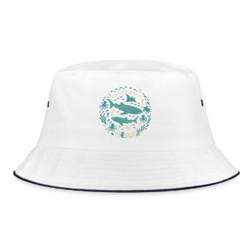 Ocean Mood - Bucket Hat - Weiß/Navy - Vorne