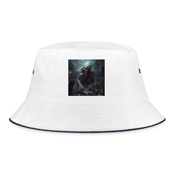 Ghoul in the Basement – The Terrifying Demon of the Night - Bucket Hat - white/navy - Front