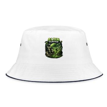 Alien Hunter: Cosmic Swamp Ambush - Bucket Hat - white/navy - Front