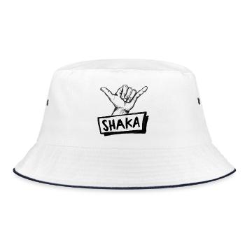 Signe de salutation Shaka Surf – Illustration - Bob - blanc/marine - Devant